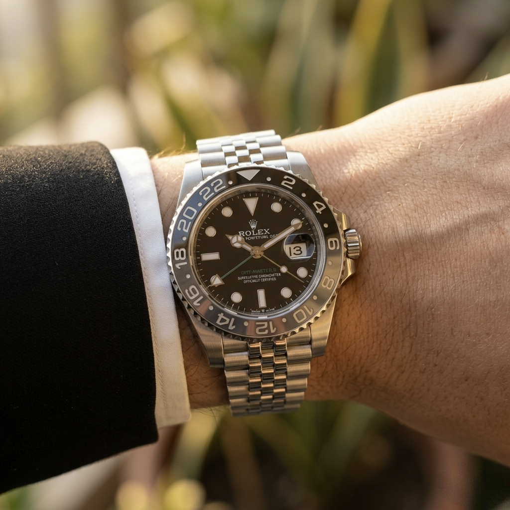 Rolex GMT- Master batman edition.